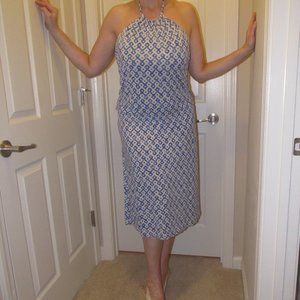 BANANA REPUBLIC Dress- Halter Tie, Dropped Waist, Stretchy Beach Dress ~ Size XL